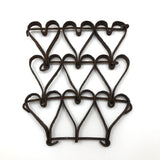 Antique Iron Hearts Mat Fragment