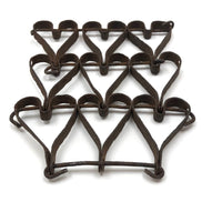 Antique Iron Hearts Mat Fragment