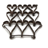 Antique Iron Hearts Mat Fragment