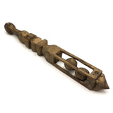 Gold Painted Finely Carved Two Balls in Cage Rattle Whimsy