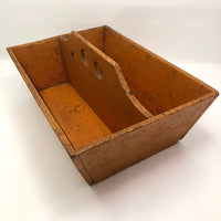 Orange Painted Much Loved Wooden Carpenter's Box