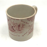 Benjamin Franklin Poor Richard's Maxims 19th Century Pearlware Child's Cup