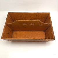Orange Painted Much Loved Wooden Carpenter's Box