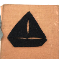 Old Handmade Needle Book with Sail Boat