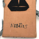 Old Handmade Needle Book with Sail Boat