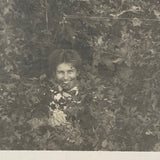 Leaf Woman! Antique Real Photo Postcard