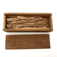 Victor Gordon's Hand-carved Wooden Jackstraws in Double Sided Slide Top Box