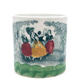 Hand-painted Antique English Transferware Child's Cup with Dancing Girls
