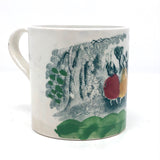 Hand-painted Antique English Transferware Child's Cup with Dancing Girls