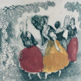 Hand-painted Antique English Transferware Child's Cup with Dancing Girls