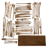 Victor Gordon's Hand-carved Wooden Jackstraws in Double Sided Slide Top Box