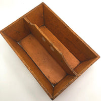 Orange Painted Much Loved Wooden Carpenter's Box