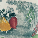 Hand-painted Antique English Transferware Child's Cup with Dancing Girls