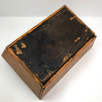 Orange Painted Much Loved Wooden Carpenter's Box