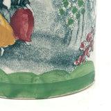 Hand-painted Antique English Transferware Child's Cup with Dancing Girls