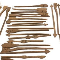 Victor Gordon's Hand-carved Wooden Jackstraws in Double Sided Slide Top Box