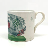 Hand-painted Antique English Transferware Child's Cup with Dancing Girls