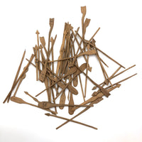 Victor Gordon's Hand-carved Wooden Jackstraws in Double Sided Slide Top Box