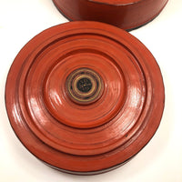 Extra Large Antique Burmese Kun-It Lacquer Betel Box, 10 Inches Tall and Wide