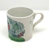 Hand-painted Antique English Transferware Child's Cup with Dancing Girls