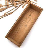 Victor Gordon's Hand-carved Wooden Jackstraws in Double Sided Slide Top Box