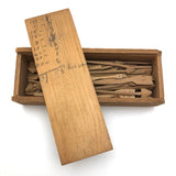 Victor Gordon's Hand-carved Wooden Jackstraws in Double Sided Slide Top Box