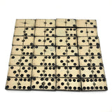 Gorgeous Old Handmade Dominoes Set with Brass Spinners in Original Box