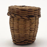 Miniature Wabanaki Sweetgrass and Splint Ash Thimble Basket