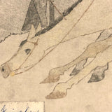 Original Signed Native American Ledger Drawing, Early to Mid 20th Century