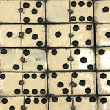 Gorgeous Old Handmade Dominoes Set with Brass Spinners in Original Box