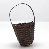 Miniature Handwoven Splint Basket with Handle