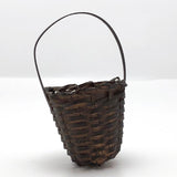 Miniature Handwoven Splint Basket with Handle