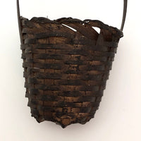 Miniature Handwoven Splint Basket with Handle