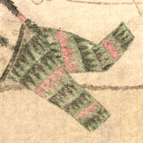 Original Signed Native American Ledger Drawing, Early to Mid 20th Century