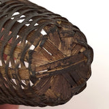 Miniature Handwoven Splint Basket with Handle