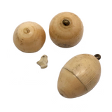 Tiny Victorian Carved Bone Egg Charm with Chick!