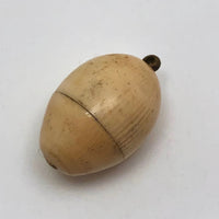 Tiny Victorian Carved Bone Egg Charm with Chick!
