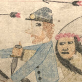 Original Signed Native American Ledger Drawing, Early to Mid 20th Century