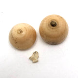 Tiny Victorian Carved Bone Egg Charm with Chick!