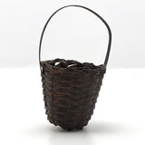 Miniature Handwoven Splint Basket with Handle