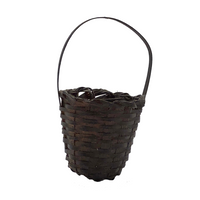Miniature Handwoven Splint Basket with Handle