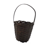 Miniature Handwoven Splint Basket with Handle