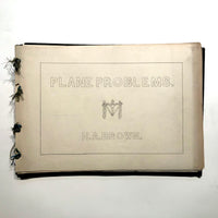 H.A Brown's c. 1940s Ink + Watercolor "Planes Problems and "Elements of Drawing" Set of 43 Plates