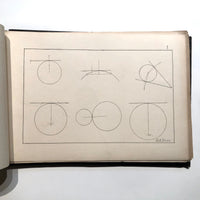 H.A Brown's c. 1940s Ink + Watercolor "Planes Problems and "Elements of Drawing" Set of 43 Plates