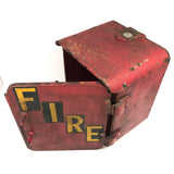 Awesome Old Red Cast Iron FIRE Box