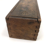 Gorgeous Old Handmade Dominoes Set with Brass Spinners in Original Box