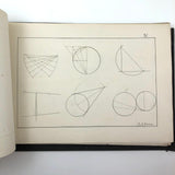 H.A Brown's c. 1940s Ink + Watercolor "Planes Problems and "Elements of Drawing" Set of 43 Plates