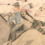 Original Signed Native American Ledger Drawing, Early to Mid 20th Century