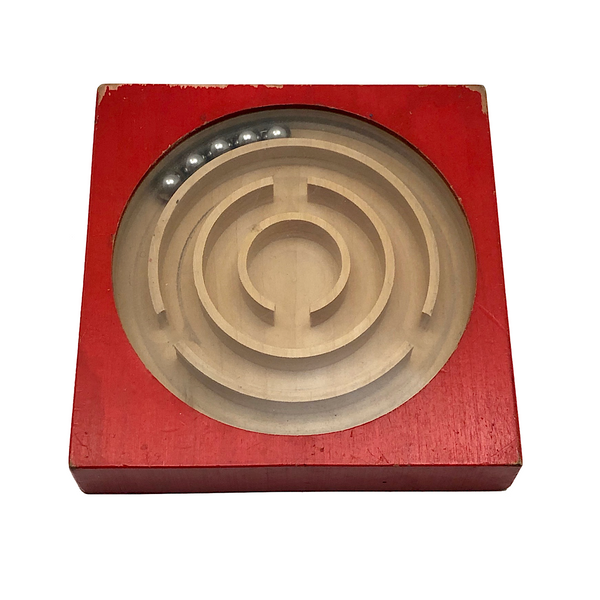 Classic Naef Spiel Labyrinth Dexterity Game - Red, Vintage