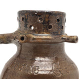 Brown Glazed Stoneware Puzzle Jug